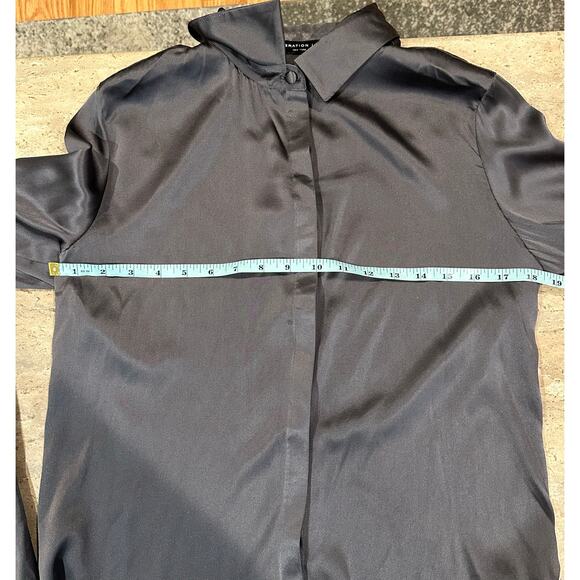 Generation Love Jay Silk Blouse in Charcoal Size Small - Picture 8 of 8